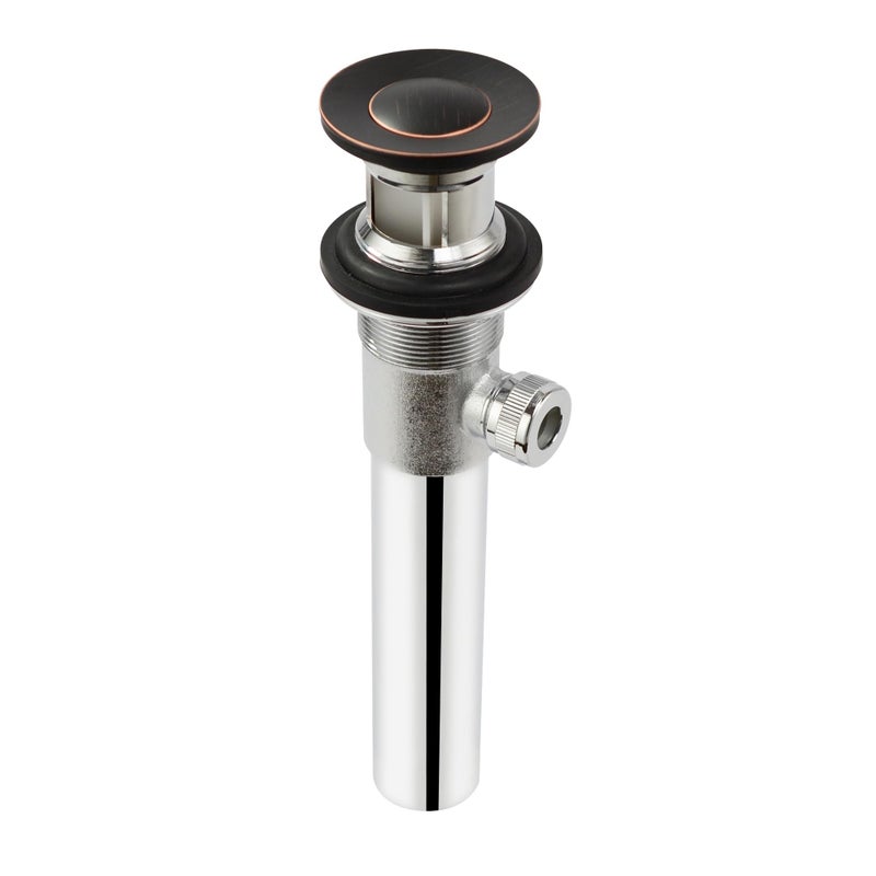 Purelux Bathroom Faucet Vanity Sink Metal Pop-Up Drain Stopper Assembly with Lift Rod and Overflow, Oil Rubbed Bronze Finish - Image 4